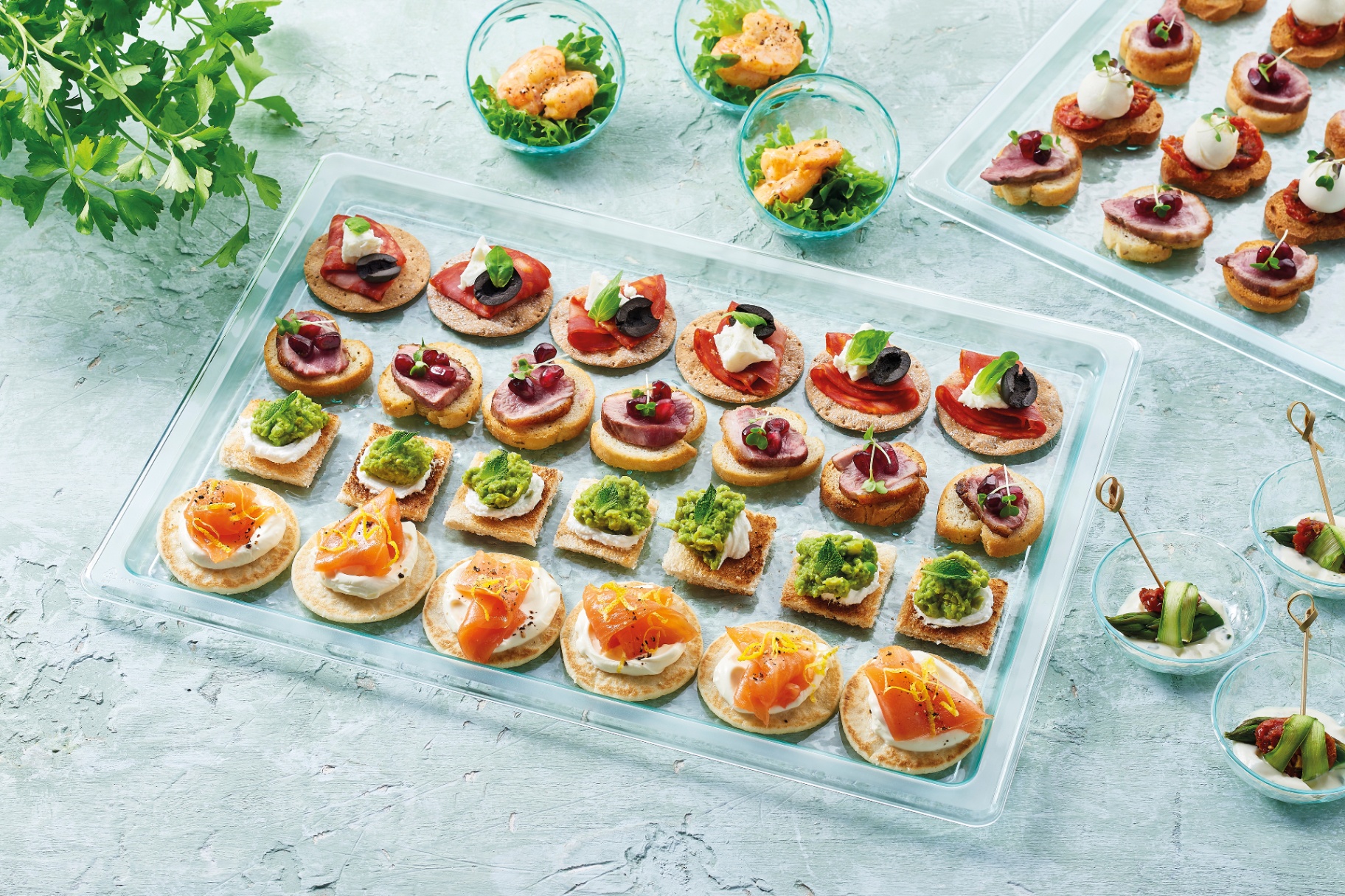 Présentation alimentaire professionnelle en vitrine